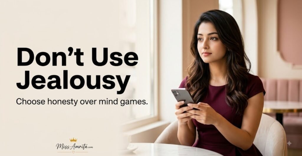 Woman choosing honesty instead of jealousy and mind games after a breakup